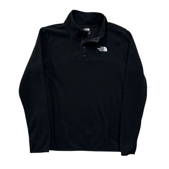 The North Face Boy's Size Large Black 1/4 Button Fleece Pullover - Picture 1 of 9